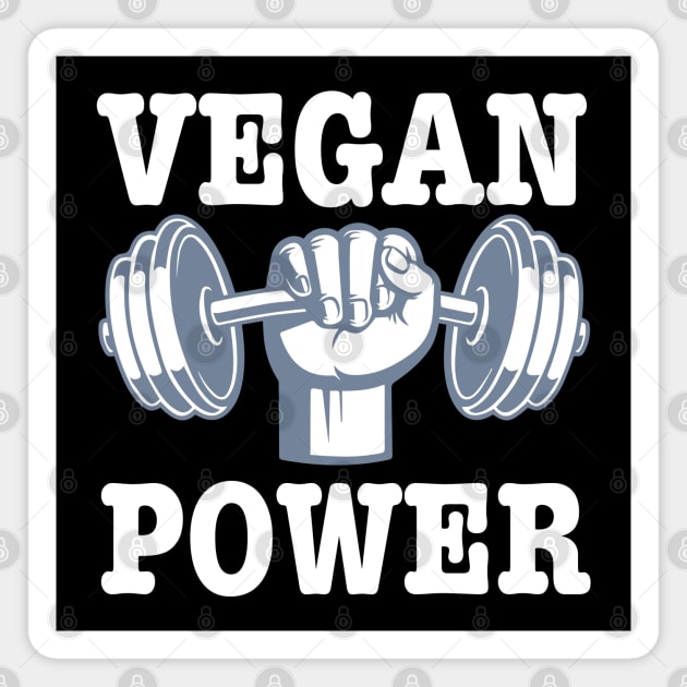 Vegan Power Workout Muscle Gorilla Bodybuilding-Vegan Power Magnet by HobbyAndArt